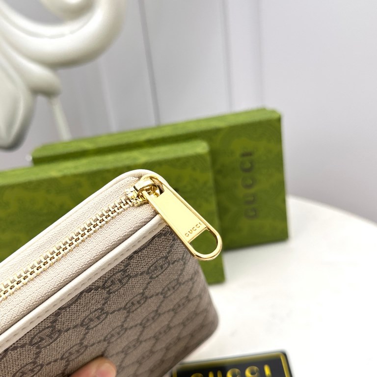 () [Original] Gucci Gucci  [Model] 6660119 small wallet [Size] 19-10-2.5cm [Color] white High-end quality (original authentic) [Material] Gucci counter purchases of classic  original imported   cowhide  authentic importe