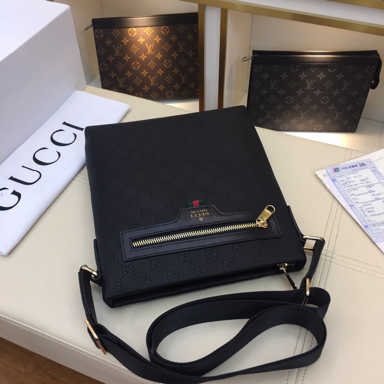 .       Original official website 66578-3 Gucci original single authentic new counter with the same high-end men's casual cross-body bag   workmanship is super refined and elegant. With imported raw materials cowhide cou