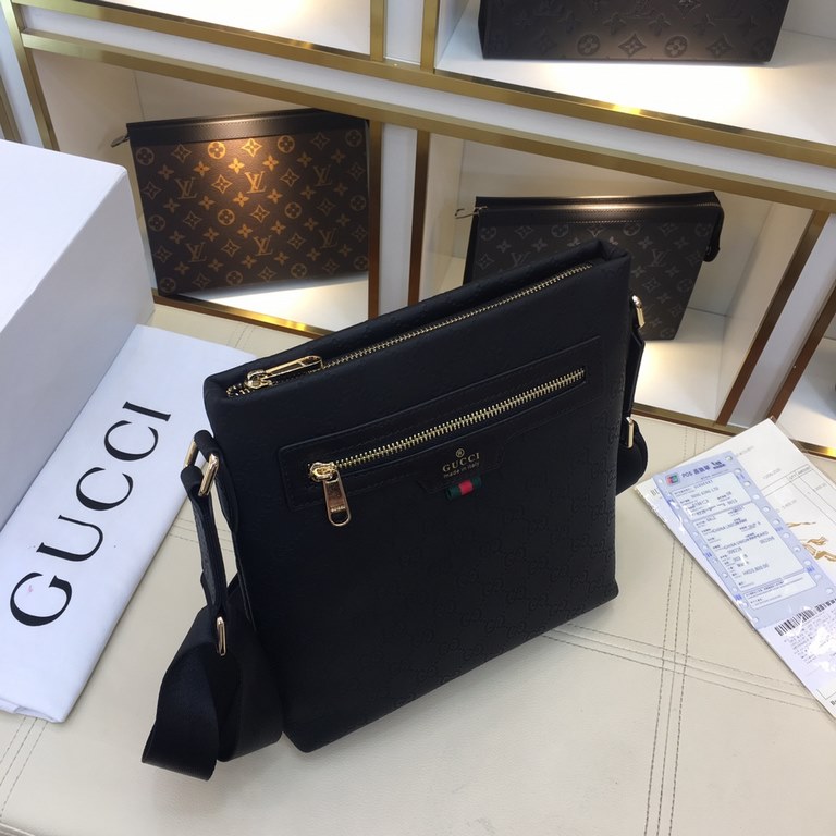 .       Original official website 66578-3 Gucci original single authentic new counter with the same high-end men's casual cross-body bag   workmanship is super refined and elegant. With imported raw materials cowhide cou