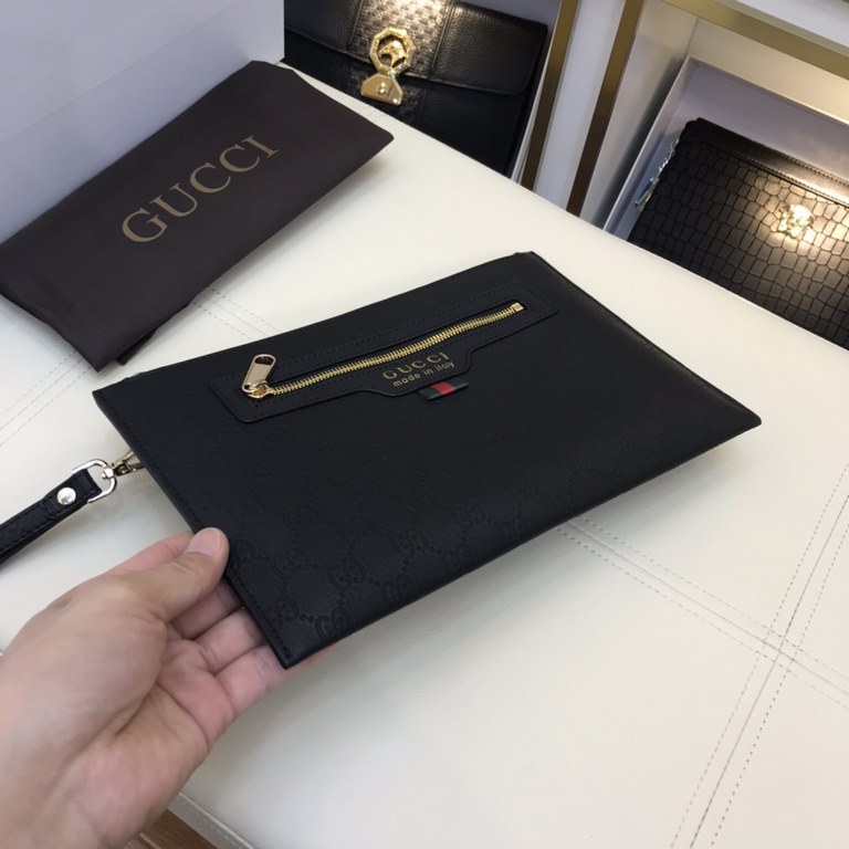 [Original single goods [love] Gucci original single authentic new counter with the same high-end men's casual clutch   workmanship is super refined and elegant. With imported raw materials cowhide counter special hardwar