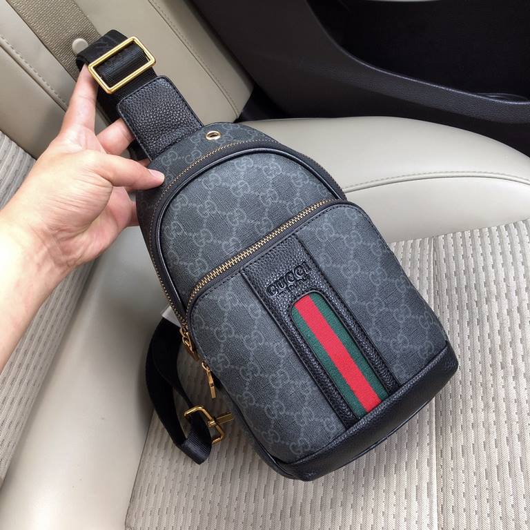 秘 [Gucci 8641 Chest Bag]    European water goods chest bag, heavy new channel goods   Energetic   Ideal for men's   Original hardware  LOGO clear as a bell   Top original head calf leather   Quality is unquestionable   E