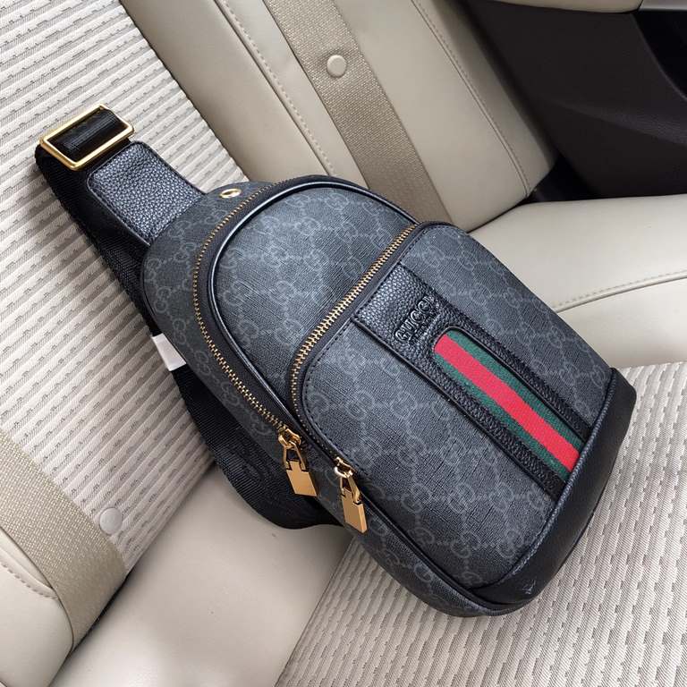 秘 [Gucci 8641 Chest Bag]    European water goods chest bag, heavy new channel goods   Energetic   Ideal for men's   Original hardware  LOGO clear as a bell   Top original head calf leather   Quality is unquestionable   E