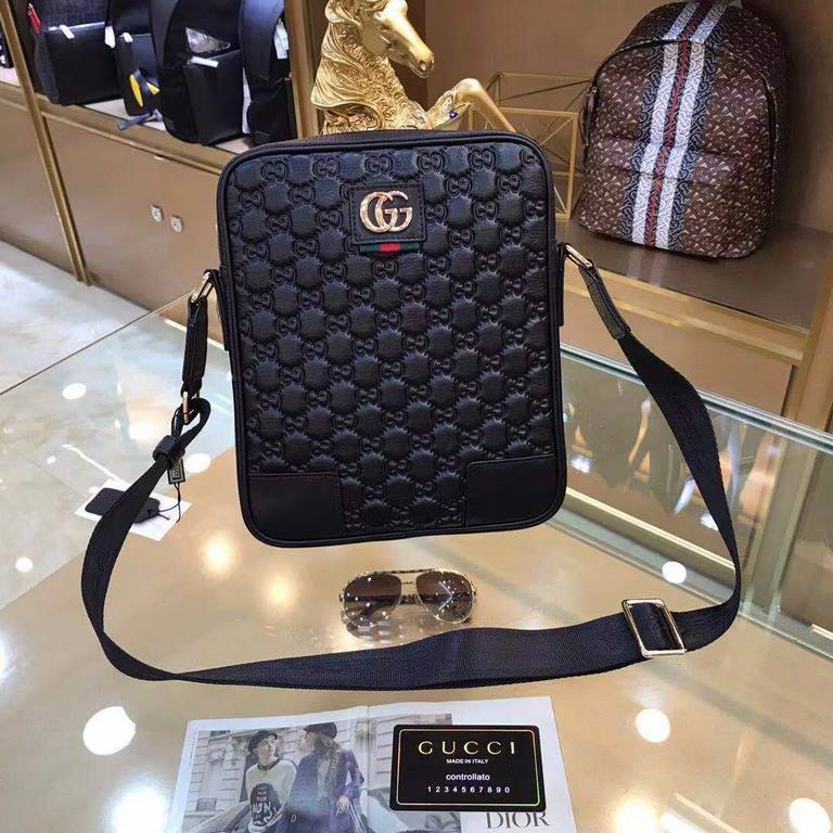 Original Leather Exclusive  [Original Goods] Gucci Crossbody BagModel 38038-2Size 24-28-6Counter new    Heavy hit replica   original leather replica   leather super soft   oversized capacity   customized counter original