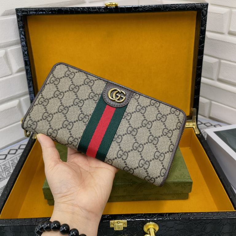 () [Original single] Gucci Gucci  [Model] 6660108 small wallet [Size] 19-10-2.5cm [Color] black high-end quality (original single authentic) [Material Gucci counter purchases classic  original imported   cowhide  authent