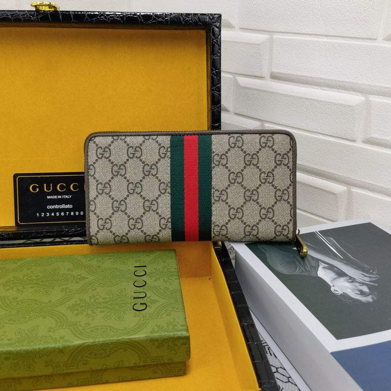 () [Original single] Gucci Gucci  [Model] 6660108 small wallet [Size] 19-10-2.5cm [Color] black high-end quality (original single authentic) [Material Gucci counter purchases classic  original imported   cowhide  authent