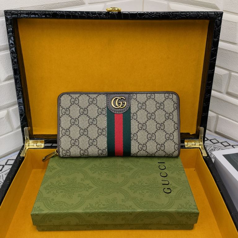 () [Original single] Gucci Gucci  [Model] 6660108 small wallet [Size] 19-10-2.5cm [Color] black high-end quality (original single authentic) [Material Gucci counter purchases classic  original imported   cowhide  authent