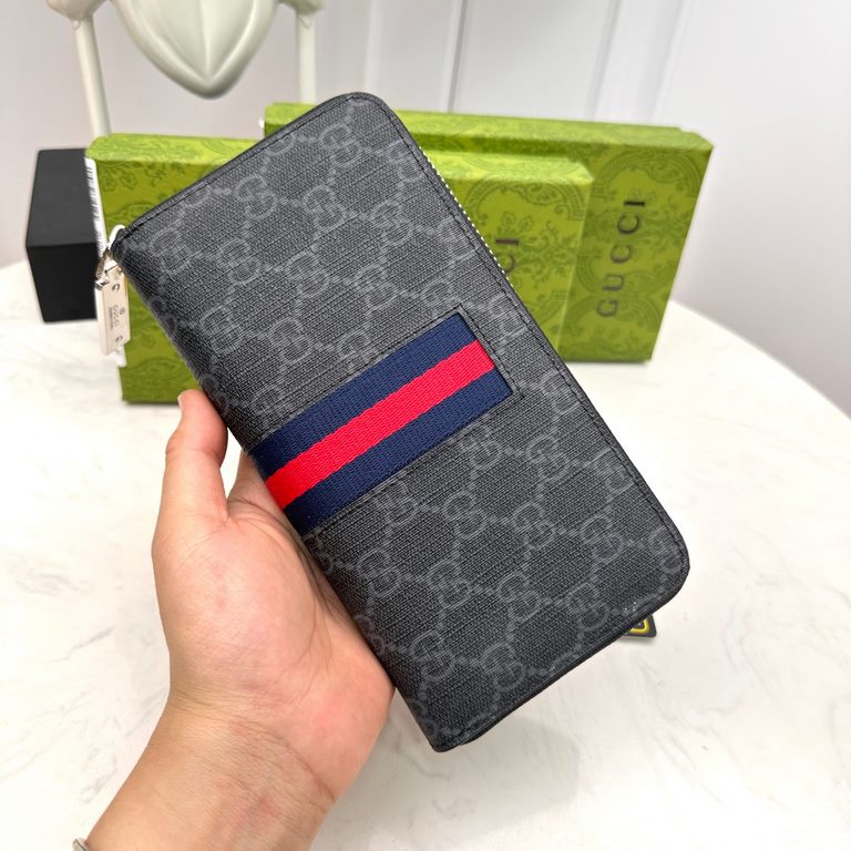 () [Original] Gucci Gucci  [Model] 2019015 small wallet [Size] 19-10-2.5cm [Color] black high-end quality (original single authentic) [Material] Gucci counter purchases classic  original imported   cowhide  authentic imp