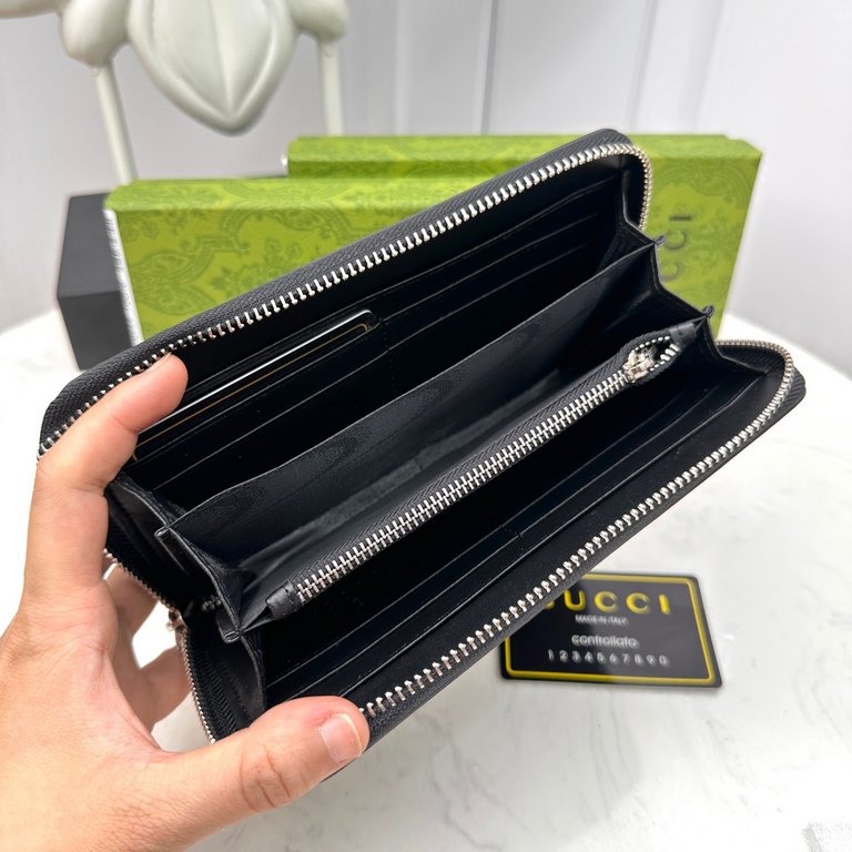 () [Original] Gucci Gucci  [Model] 2019015 small wallet [Size] 19-10-2.5cm [Color] black high-end quality (original single authentic) [Material] Gucci counter purchases classic  original imported   cowhide  authentic imp