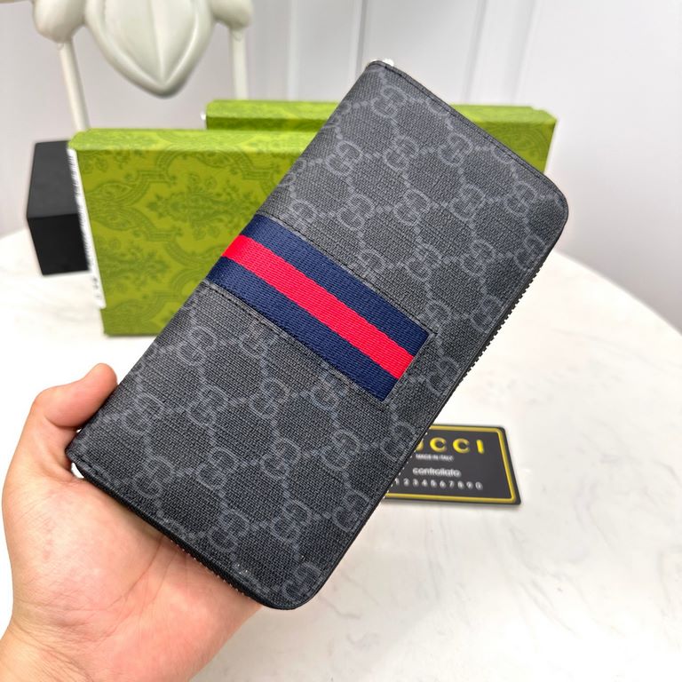 () [Original] Gucci Gucci  [Model] 2019015 small wallet [Size] 19-10-2.5cm [Color] black high-end quality (original single authentic) [Material] Gucci counter purchases classic  original imported   cowhide  authentic imp