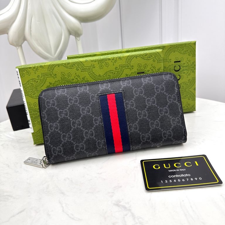 () [Original] Gucci Gucci  [Model] 2019015 small wallet [Size] 19-10-2.5cm [Color] black high-end quality (original single authentic) [Material] Gucci counter purchases classic  original imported   cowhide  authentic imp