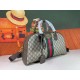 The Gucci Savoy Medium Bowling Bag makes a bold statement with the brand's recognizable GG pattern and striped webbing. The Gucci Savoy collection continues to evolve on the Gucci Star Talk runway, with new colorways rei