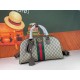 The Gucci Savoy Medium Bowling Bag makes a bold statement with the brand's recognizable GG pattern and striped webbing. The Gucci Savoy collection continues to evolve on the Gucci Star Talk runway, with new colorways rei