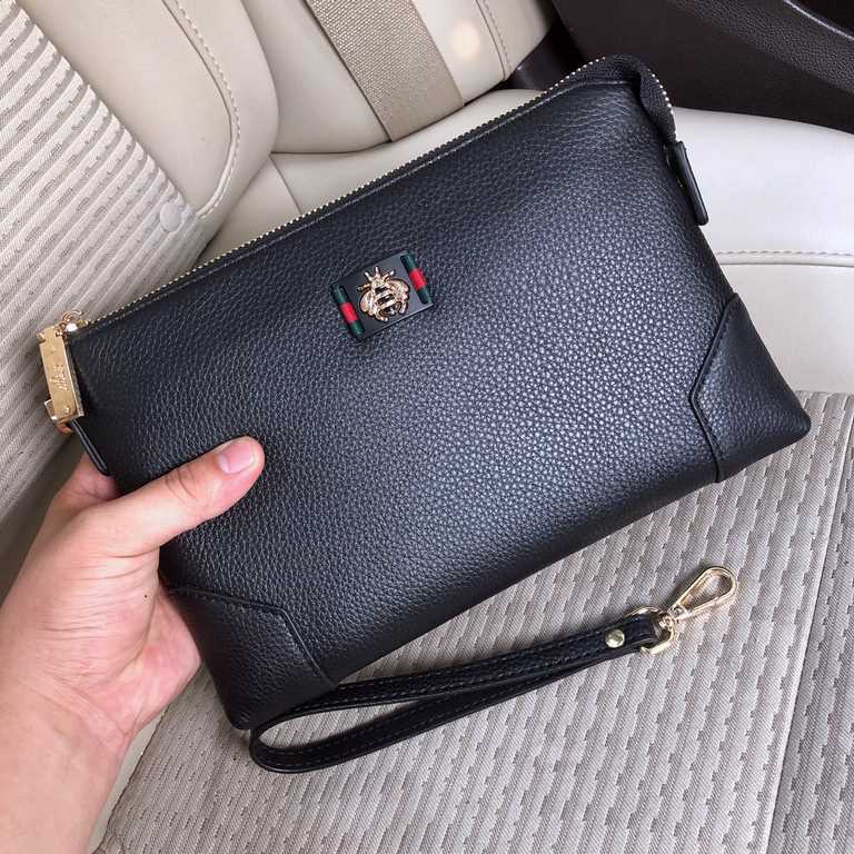 秘秘 [Gucci 133-9 Clutch]   [color] European original single water goods handbag, heavy to create a new channel goods   Energetic   Ideal for men's   Original hardware  LOGO clear as day   Top original head layer cowhide  