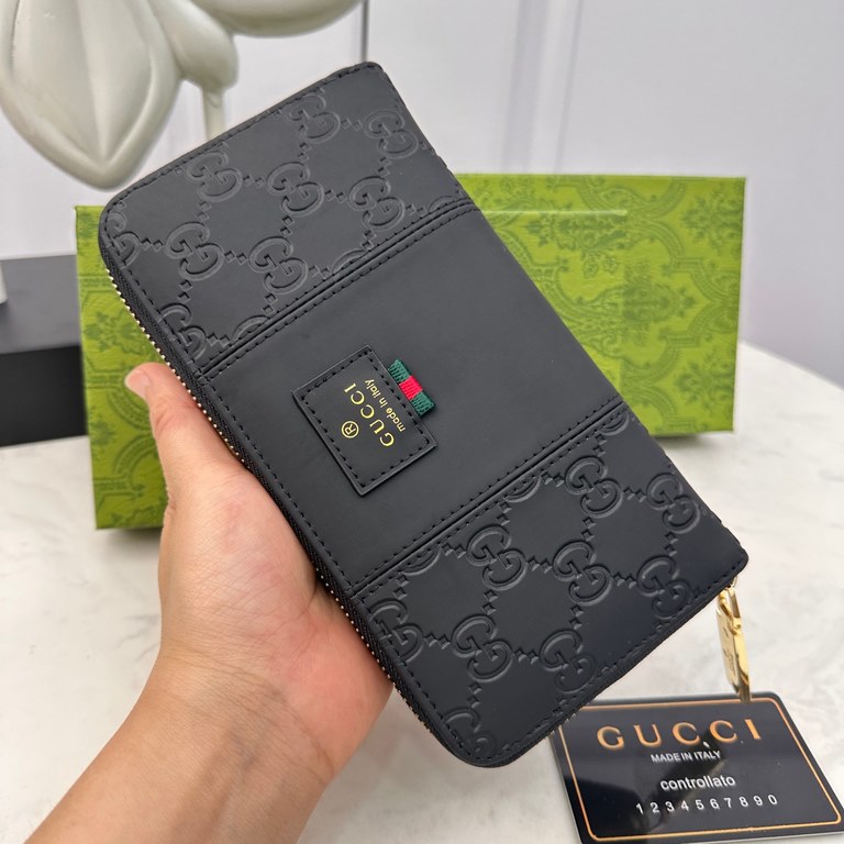 [Original] Gucci Gucci  [Model] 666070 small wallet [Size] 19-10-2.5cm [Color] black High-end quality (original authentic) [Material] Gucci counter purchased classic  original imported   cowhide  authentic imported YKK l