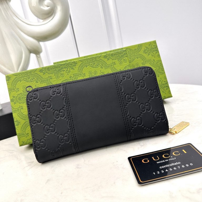 [Original] Gucci Gucci  [Model] 666070 small wallet [Size] 19-10-2.5cm [Color] black High-end quality (original authentic) [Material] Gucci counter purchased classic  original imported   cowhide  authentic imported YKK l