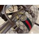 The Ophidia GG Small Tote, a classic, GG Supreme canvas has become an iconic fabric in the world of Gucci design. The fabric is featured in the new collection and has been reinterpreted through the lens of the Guci aesth