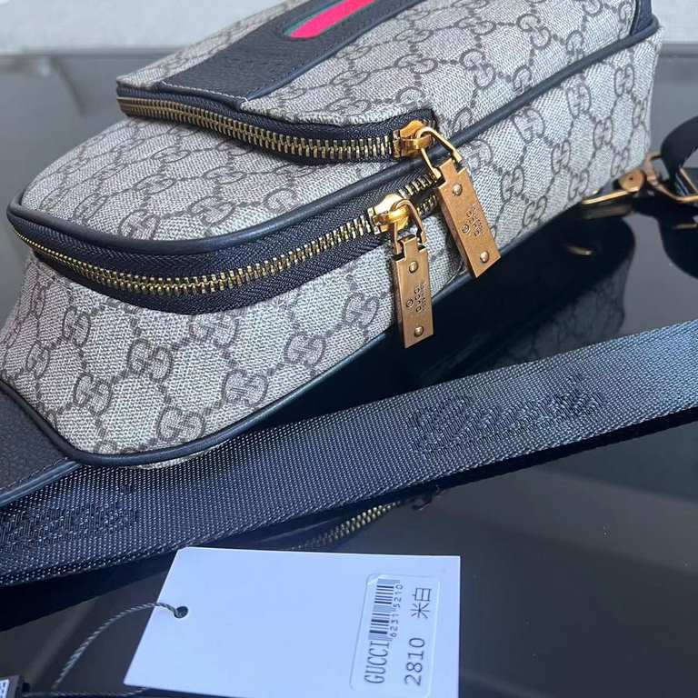 Exclusive  [Original Goods] Gucci GUCCI Chest BagSize 18-31-5Counter new    heavy hit replica   original leather replica   leather super soft   super large capacity   customized counter original hardware  smooth zipper  