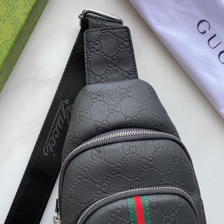 , [distribution of the original box] [original single goods] [love] Gucci original single authentic new counter with the same high-end men's casual chest bag   workmanship is super refined and elegant. With imported raw 