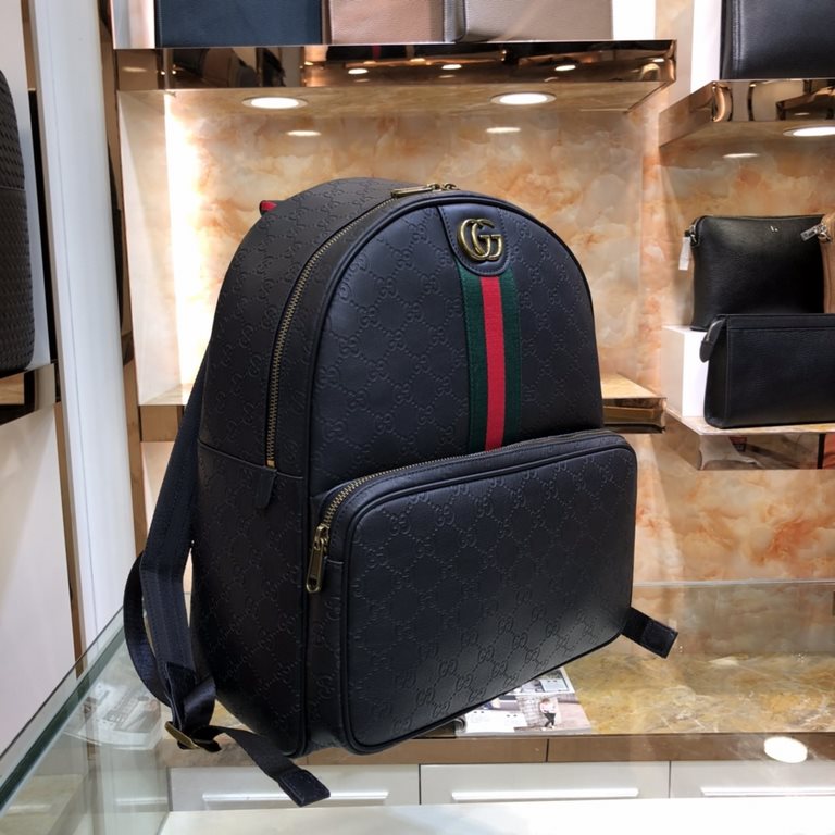 Model85011  Gucci Double G Shoulder Backpack   Explosion     Multi-functional oversized space, original single quality. Made of original single imported first layer Gucci logo cowhide. Built-in iPad compartment,    Custo