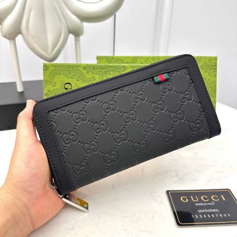 [Original] Gucci Gucci  [Model] 666061 Small Wallet [Size] 19-10-2.5cm [Color] Black High-end quality (original authentic) [Material] Gucci Counter OEM Classic  Original imported   cowhide  Authentic imported YKK logo ha