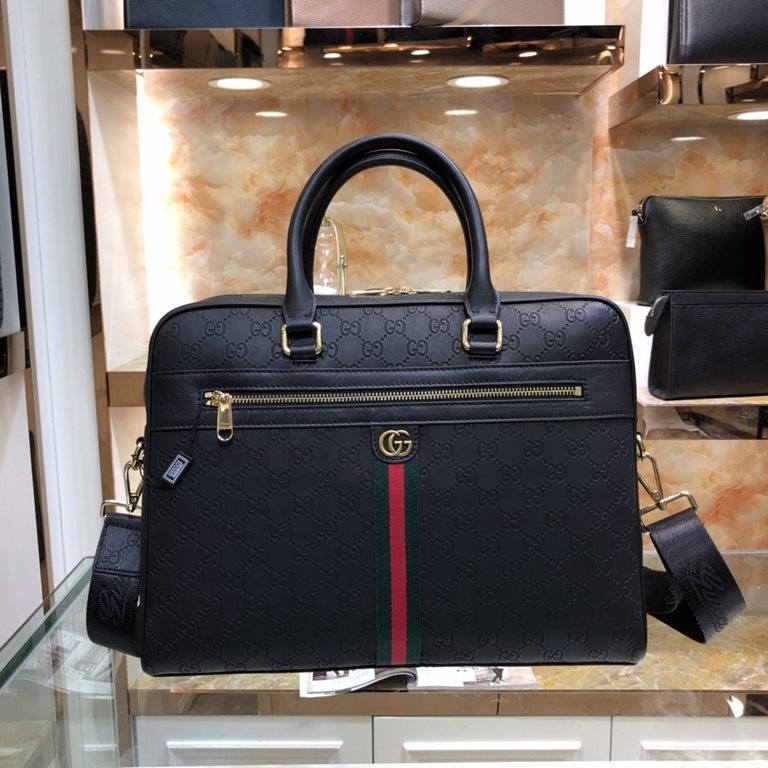 Model85010-1Gucci double G briefcase  , the original single quality Imported head layer cowhide, soft and comfortable, feel superb, high-quality hardware, hardware with LOGO. special grade, simple design, very fashionabl