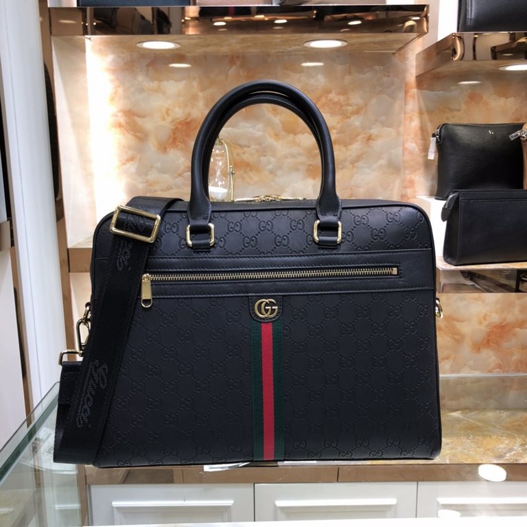 Model85010-1Gucci double G briefcase  , the original single quality Imported head layer cowhide, soft and comfortable, feel superb, high-quality hardware, hardware with LOGO. special grade, simple design, very fashionabl