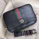 Gucci A122-1 Waist Bag      This waist bag is made of first layer cowhide leather and combines casual chic with modern functionality. Ergonomically shaped with an adjustable strap, it can be worn around the waist, over t