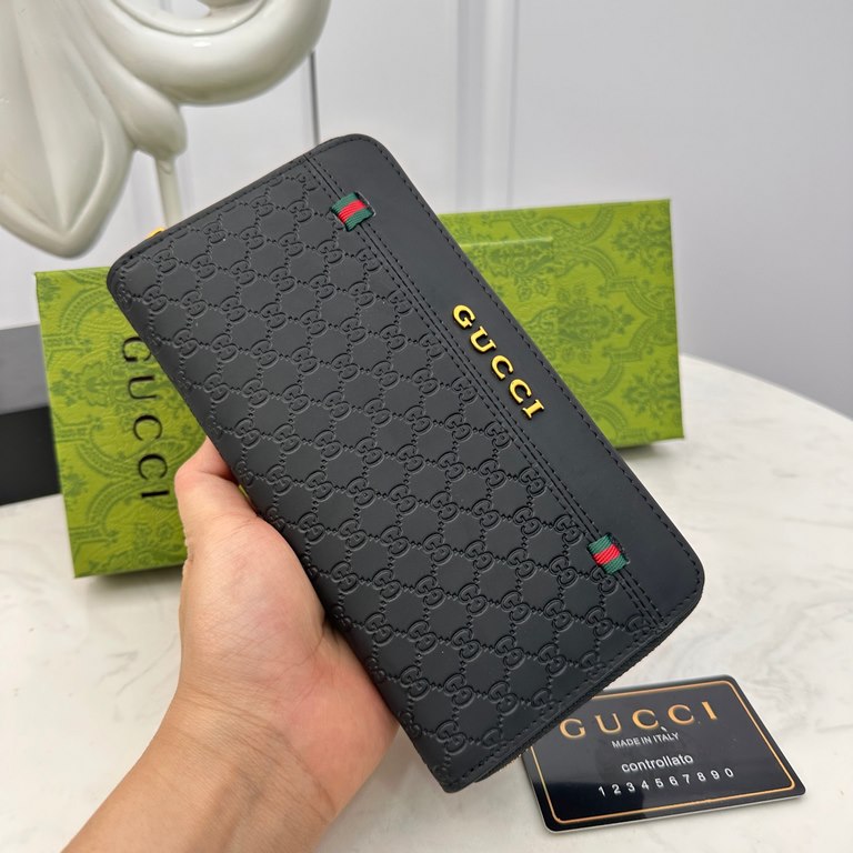 [Original] Gucci Gucci  [Model] 666005 Small Wallet [Size] 19-10-2.5cm [Color] Black High-end quality (original authentic) [Material] Gucci Counter OEM Classics  Original Imported   Cowhide  Authentic Imported YKK Logo H