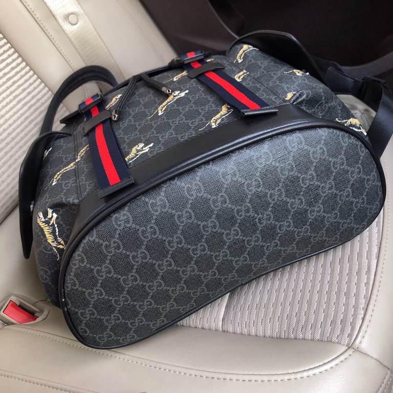 秘 [Gucci 8033]     Italian Milan counter new    Imported waterproof special fabric with cowhide leather  [Strong] Casual Outdoor Backpacks, Calling Counter      Top Original Single Goods   [Strong] That texture impeccabl