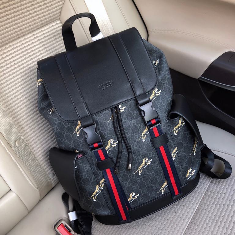 秘 [Gucci 8033]     Italian Milan counter new    Imported waterproof special fabric with cowhide leather  [Strong] Casual Outdoor Backpacks, Calling Counter      Top Original Single Goods   [Strong] That texture impeccabl