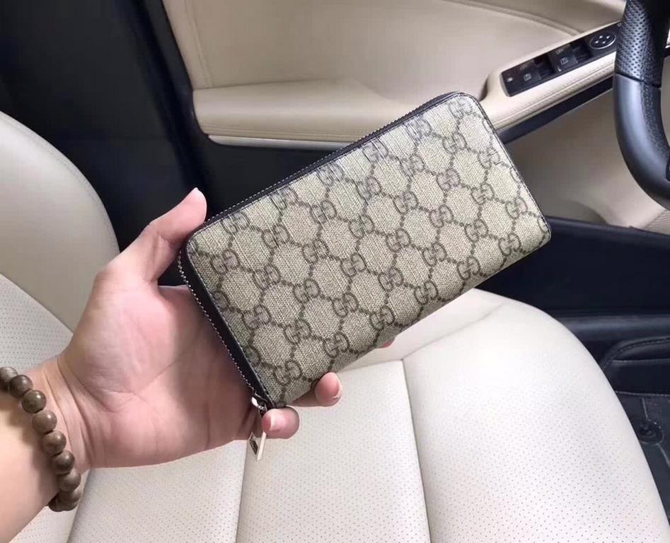 [Original] Gucci GUCCl   [Model] G212116 Small Zipper Wallet [Size] 19-10-2.5 cm [Color] Brown High-end quality [Material] New Year's new   Original imported pvc   Authentic imported YKK logo hardware and zippers   Mater