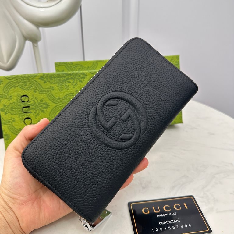 [Original] Gucci Gucci  [Model] 666003 small wallet [Size] 19-10-2.5cm [Color] black High-end quality (original authentic) [Material] Gucci counter purchased classic  original imported   cowhide  authentic imported YKK l