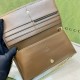 New to the SpringSummer collection is the Gucci 1955 Horsebit Card Case made of GG Supreme premium faux canvas and brown leather.The collection features the same double ring and long stripes as the handbag.This detail is