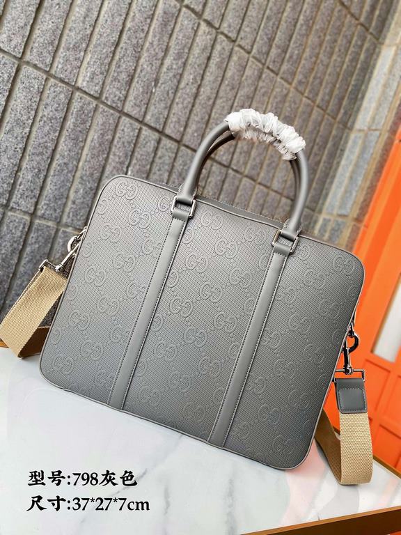 Model 798    Gucci official synchronization high version of the briefcase handbag exclusive first original single cowhide leather material top hardware accessories non-market ordinary goods low-profile luxury completely 