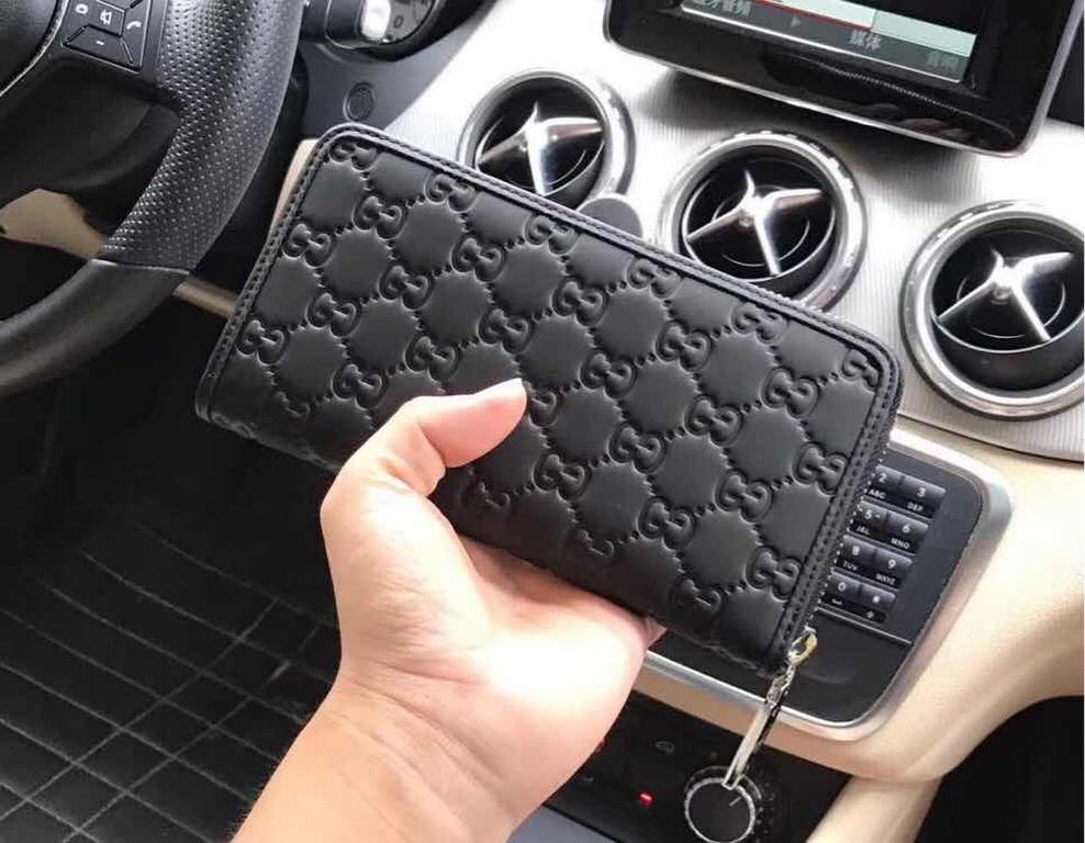 Gucci GUCCl exclusive new   [Model] G8272 high-end small wallet [Size] 19-10-2.5 cm [Color] black high-end quality (original single authentic) [Material] (with gift box) Gucci GUCCl counter to buy new   original imported