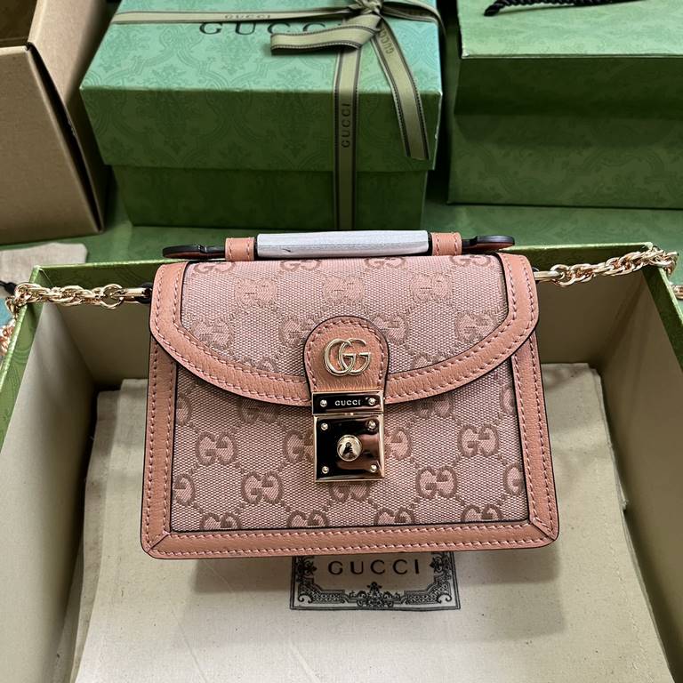 .   Comes with a full set of original green box packaging  Ophidia Collection GG Mini Shoulder Bag. As always, the brand's signature fabric, GG canvas, adds color to classic pieces. The symbol of the Ophidia collection, 