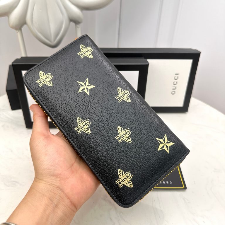 () [Original] Gucci Gucci  [Model] 666023 small wallet [Size] 19-10-2.5cm [Color] black high-end quality (original authentic) [Material] Gucci counter purchases classic  original imported   cowhide  authentic imports of 