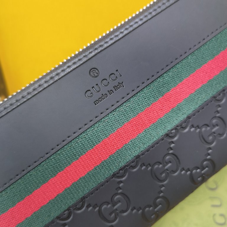 [Original] Gucci [Model] 6660105 Small Wallet [Size] 19-10-2.5cm [Color] Black High-end quality (original authentic) [Material] Gucci counter purchased classic  original imported   cowhide  authentic imported YKK logo ha