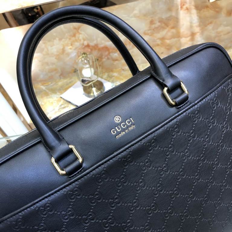 Model85016-1Gucci double G briefcase  , the original single quality Imported head layer cowhide, soft and comfortable, feel superb, high-quality hardware, hardware with LOGO. special grade, simple design, very fashionabl