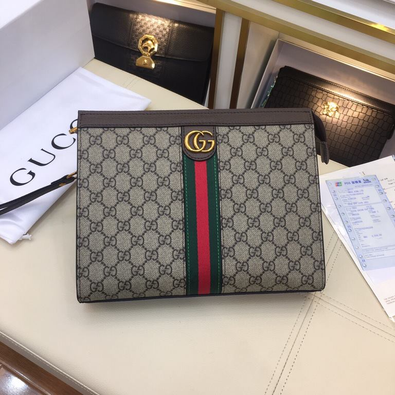 The original official network Model 66493-4 [original single goods [love] Gucci original single authentic new counter with the same high-end men's casual clutch   workmanship super refined and elegant. Equipped with impo