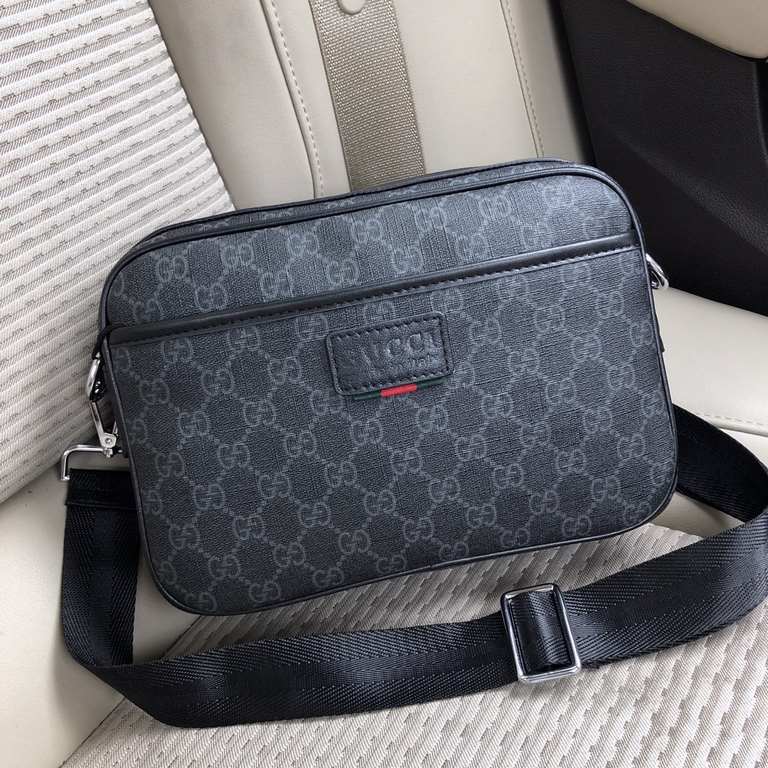 Gucci A122-2 Waist Bag      This waist bag is made of specialized pvc with top-grain cowhide leather, combining casual chic with modern functionality. Ergonomically shaped with an adjustable strap, it can be worn around 