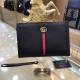 GUCCI Gucci The latest explosion of men's clutch bags, high-end imported double G flower leather leather grain clear leather gloss is excellent, leather feel soft and comfortable    perfect interpretation of the quality 