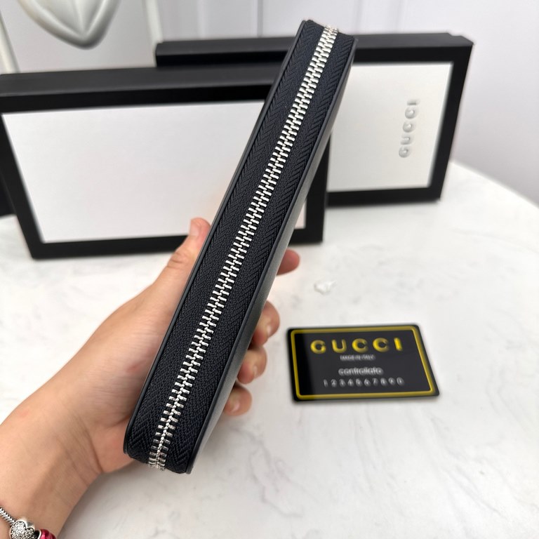 () [Original] Gucci Gucci  [Model] 666024 small wallet [Size] 19-10-2.5cm [Color] black high-end quality (original authentic) [Material] Gucci counter purchases of the classic  the original imported   cowhide  authentic 