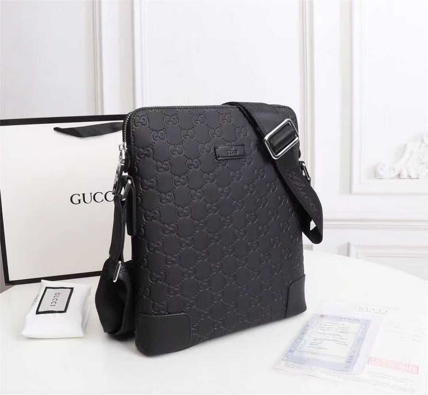 [Original quality] Model 1613 ~ crossbody bag black Gucci GUCCI [Delight] men's casual series      quite broad smooth generous last design, with superb stitching outlines the casual elegance of the mood,      depicts the