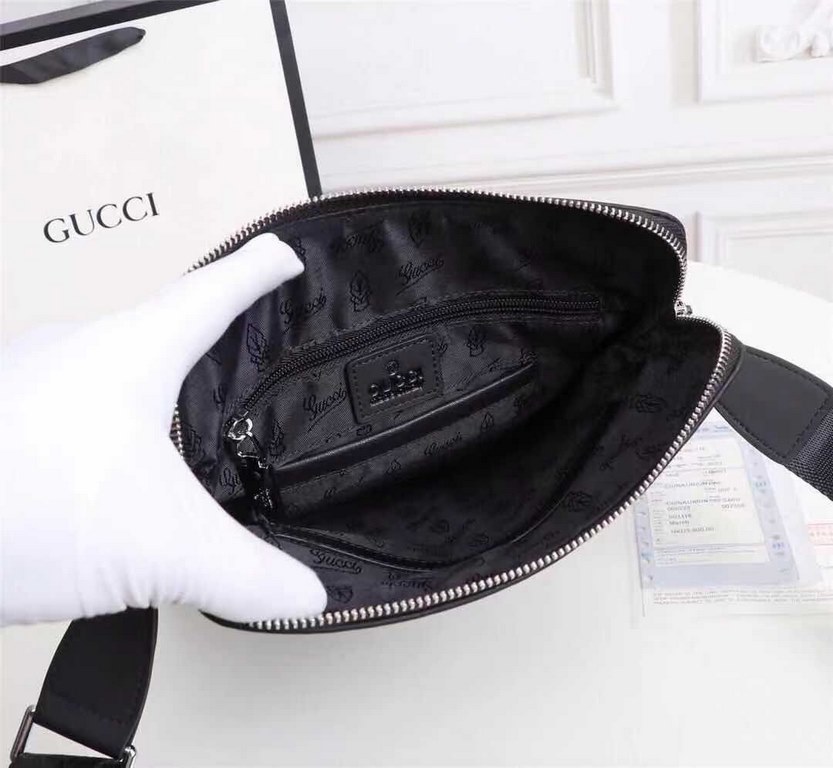 [Original quality] Model 1613 ~ crossbody bag black Gucci GUCCI [Delight] men's casual series      quite broad smooth generous last design, with superb stitching outlines the casual elegance of the mood,      depicts the