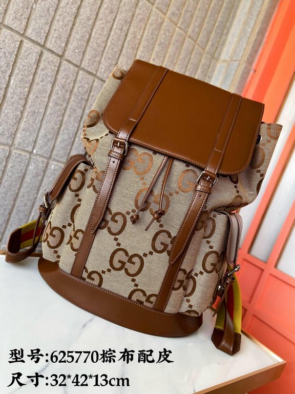 Gucci Gucci Jumbo Printed Double G Shoulder Bag Backpack Schoolbag Made of exquisite inlaid fine workmanship and photographed in real life Original fabrics 625770 With a small ticket   dust cloth bag 304213