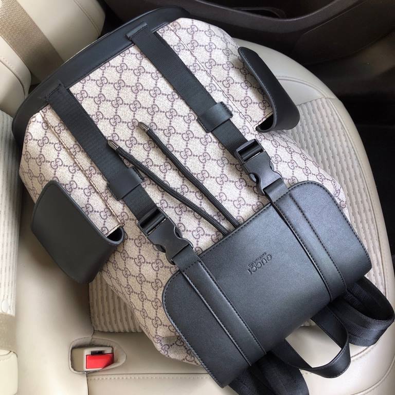 秘 [Gucci 8032]     Italian Milan counter new    Imported waterproof special fabric with cowhide leather  [Strong] Casual Outdoor Backpacks, Calling Counter     Top Original Single Goods   [Strong] That the texture impecc