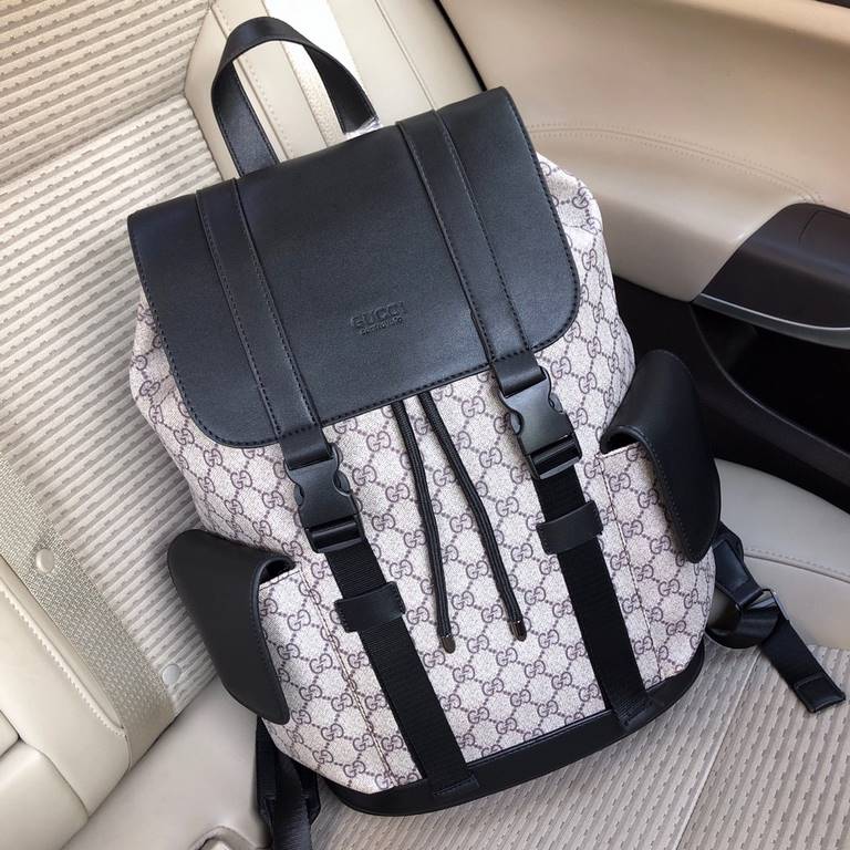 秘 [Gucci 8032]     Italian Milan counter new    Imported waterproof special fabric with cowhide leather  [Strong] Casual Outdoor Backpacks, Calling Counter     Top Original Single Goods   [Strong] That the texture impecc