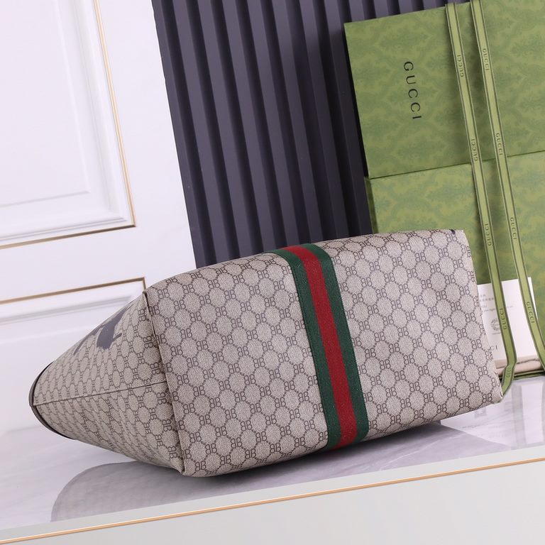 P [Exclusive real photo background] Original leather top quality         X             Hourglass Bag    Alliance Collection New Creative Designs  New! guccixbalenciaga gucci paris house co-branded canvas coated material 