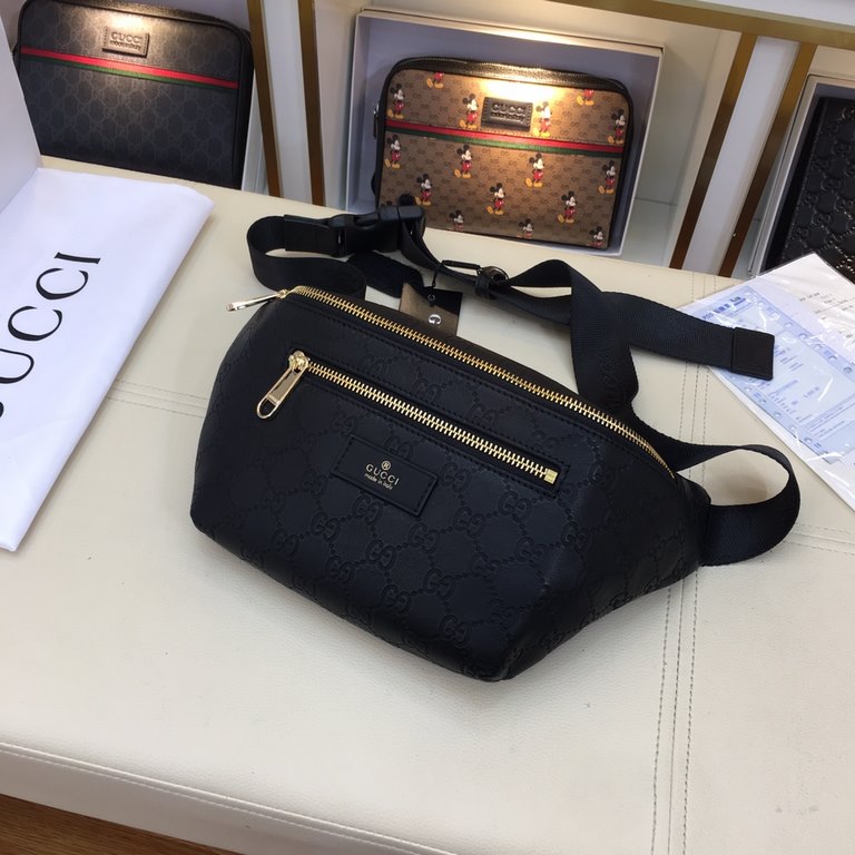 The original official network model 8238-4 # original single goods [love] Gucci original single authentic new counter with the same high-end men's casual svelte bag   workmanship super refined and elegant. With imported 